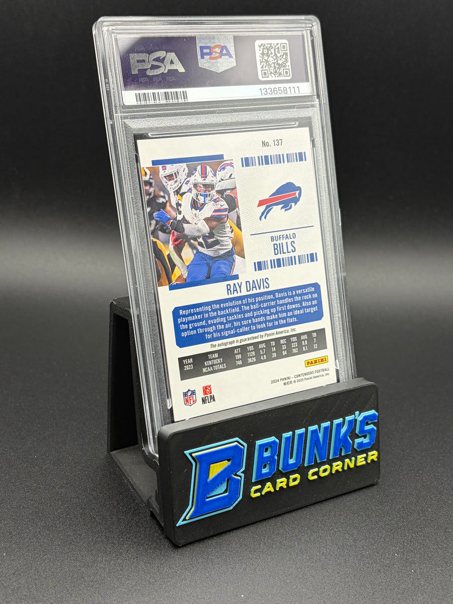 2024 Ray Davis AU Red Zone Ticket Foil PSA 10 Auto 10 RC