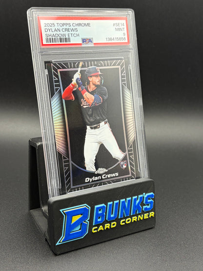 2025 Dylan Crews Shadow Etch Topps Chrome PSA 9 RC