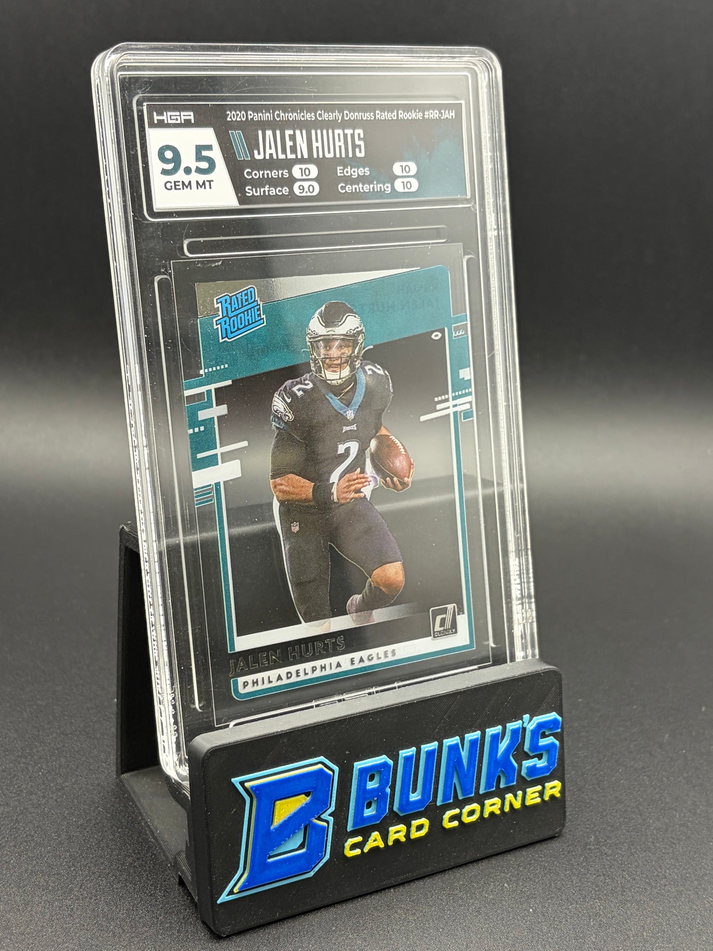 2020 Jalen Hurts Panini Chronicles Clearly Donruss RC