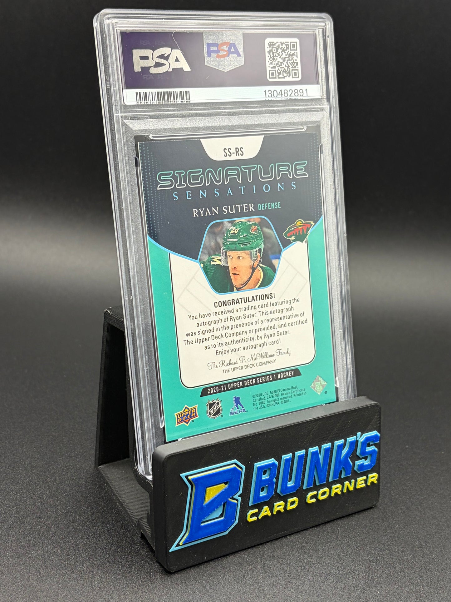 2020 Ryan Suter Signatures Sensations PSA AU Auto 10