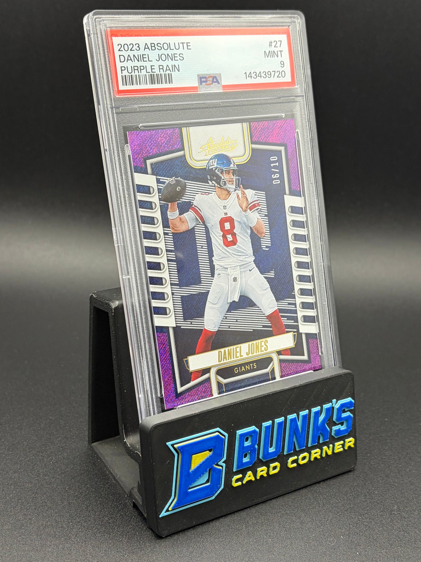 2023 Daniel Jones Purple Rain Absolute PSA 9 6/10