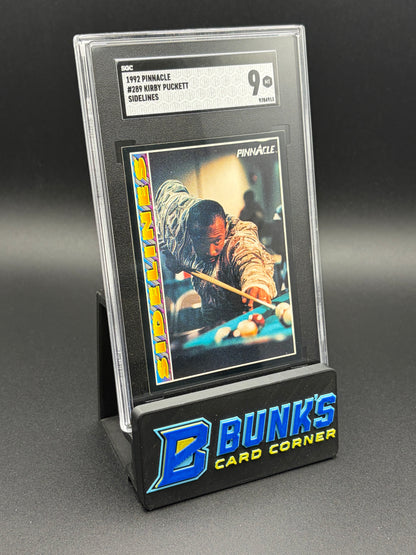 1992 Kirby Puckett Sidelines Pinnacle SGC 9