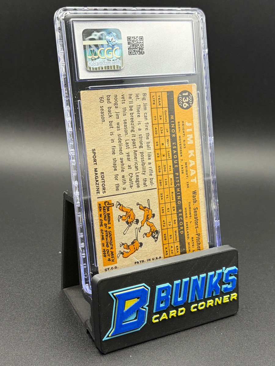 1960 Jim Kaat Topps CGC 3