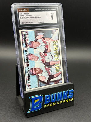 1967 Frank Robinson/Hank Bauer/Brooks Robinson The Champs CGC 4