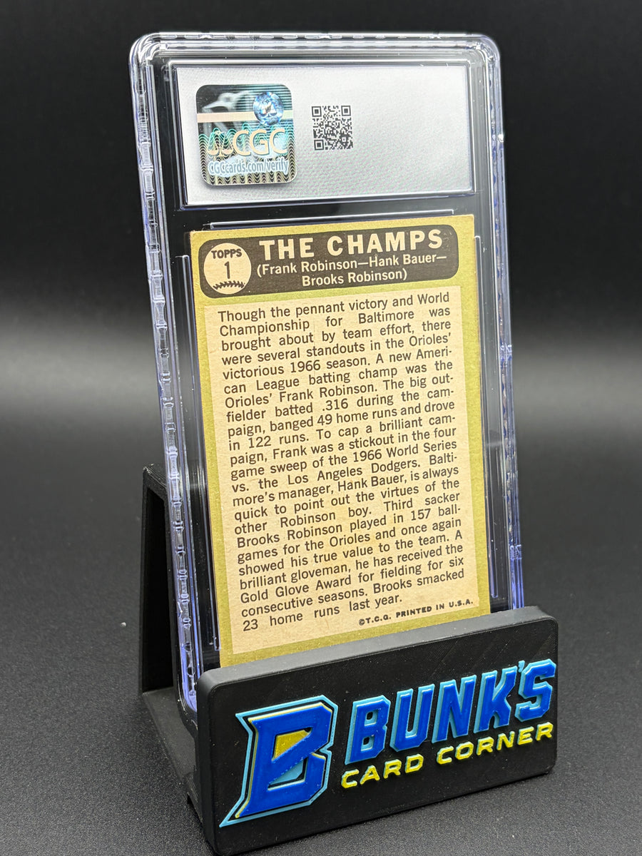 1967 Frank Robinson/Hank Bauer/Brooks Robinson The Champs CGC 4