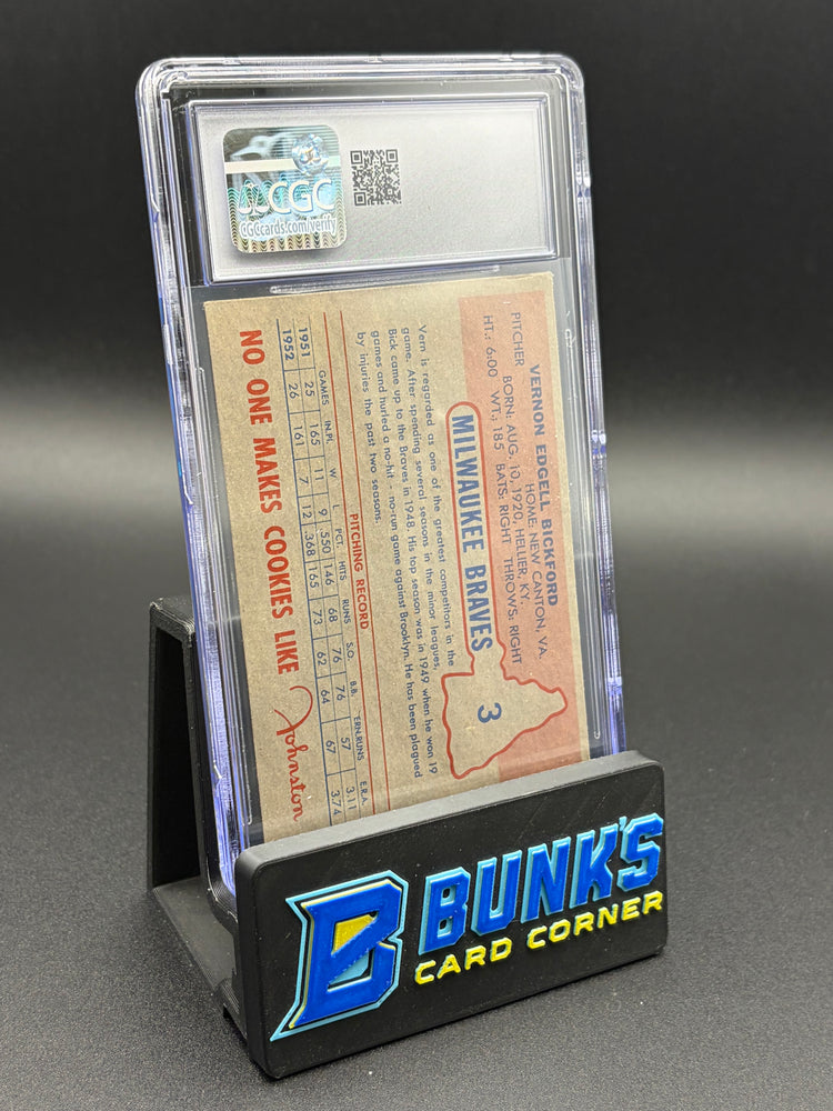 1953 Vern Bickford Johnston Cookies CGC 5.5