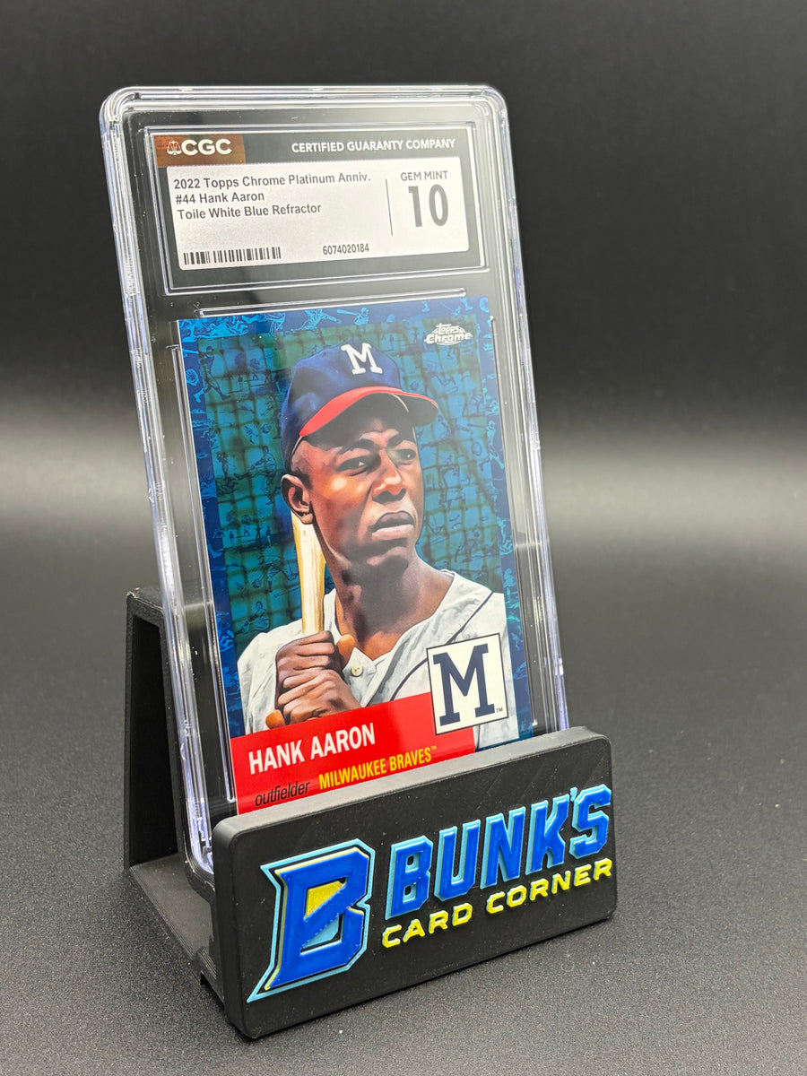 2022 Hank Aaron Toile White Blue Refractor CGC 10 163/199
