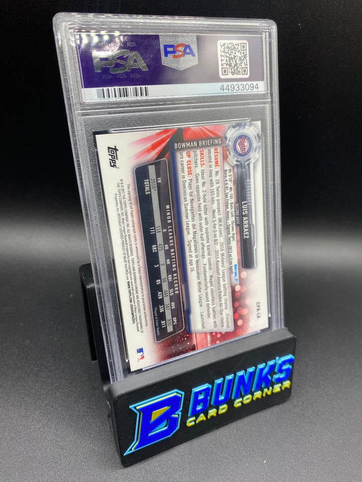 2017 Luis Arraez Autographed PSA 10