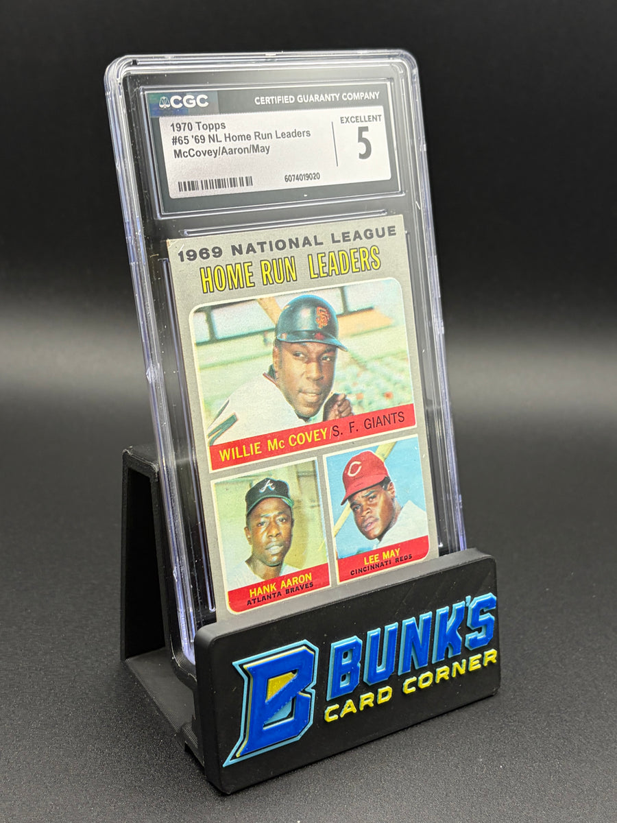 1970 Willie McCovey/Hank Aaron/Lee May Home Run Leaders CGC 5