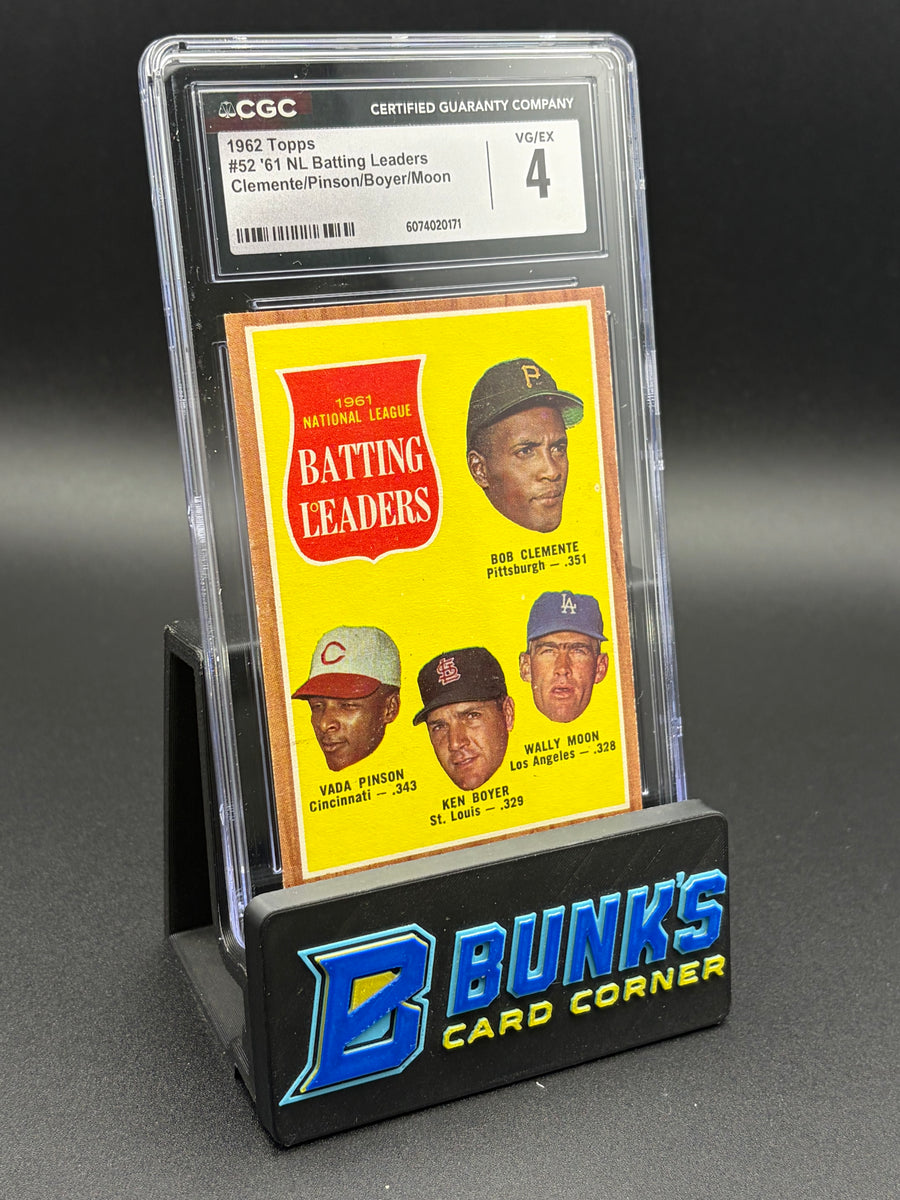 1962 Bob Clemente/Wally Moon/Ken Boyer/Vada Pinson Batting Leaders CGC 4