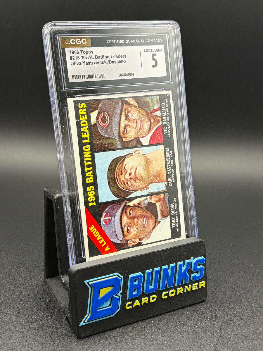 1966 Tony Oliva/Carl Yastrzemski/Vic Davalillo Batting Leaders CGC 5