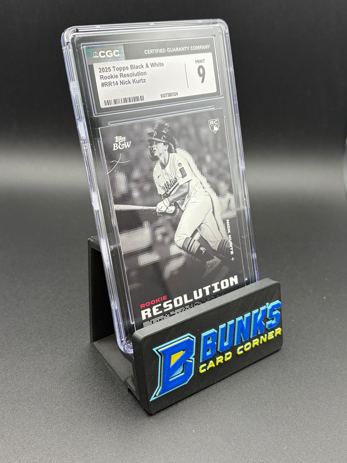 2025 Nick Kurtz Rookie Resolution Topps Black & White CGC 9