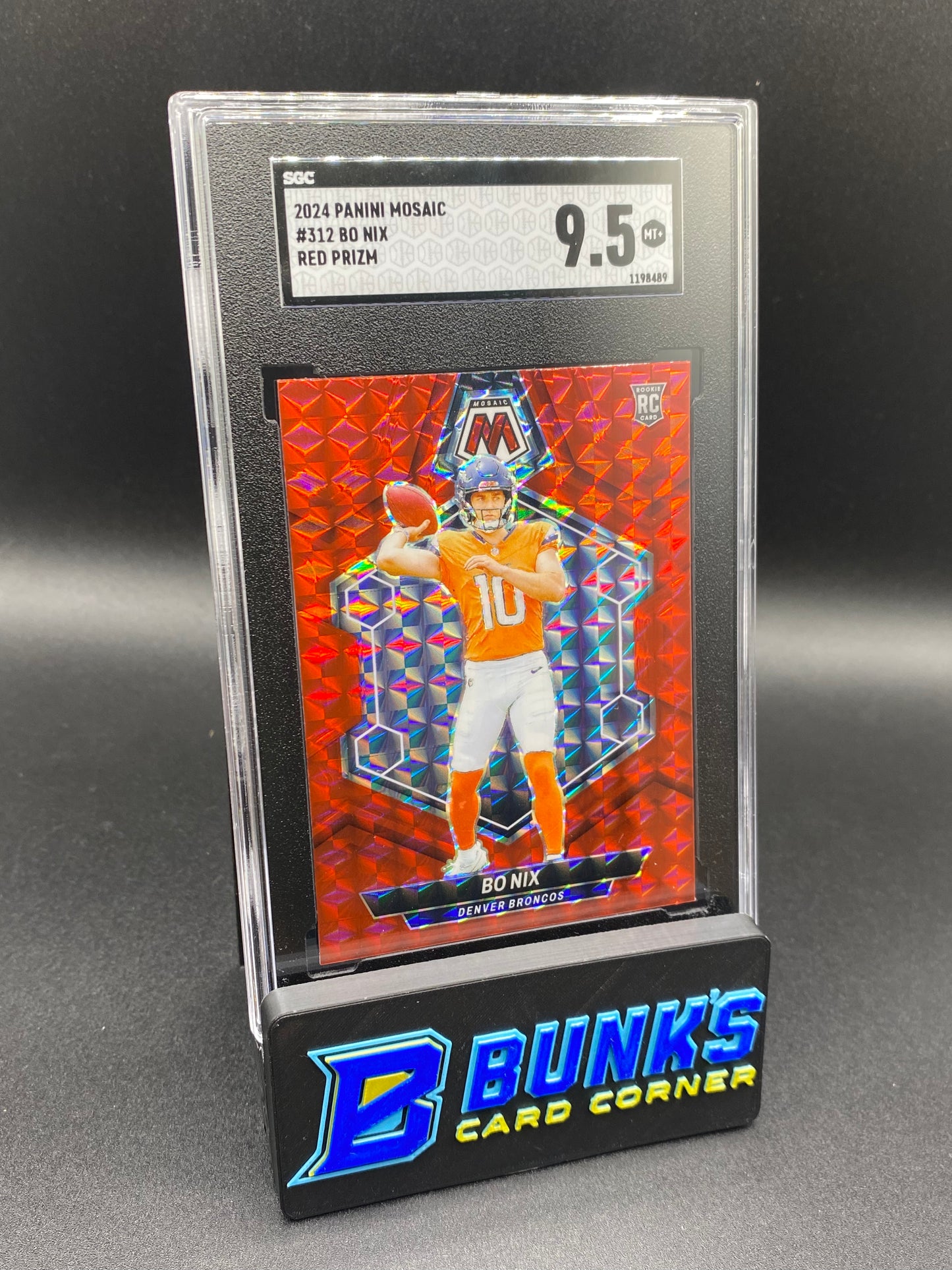 2024 Bo Nix Red Prizm RC SGC 9.5 (Box 30)