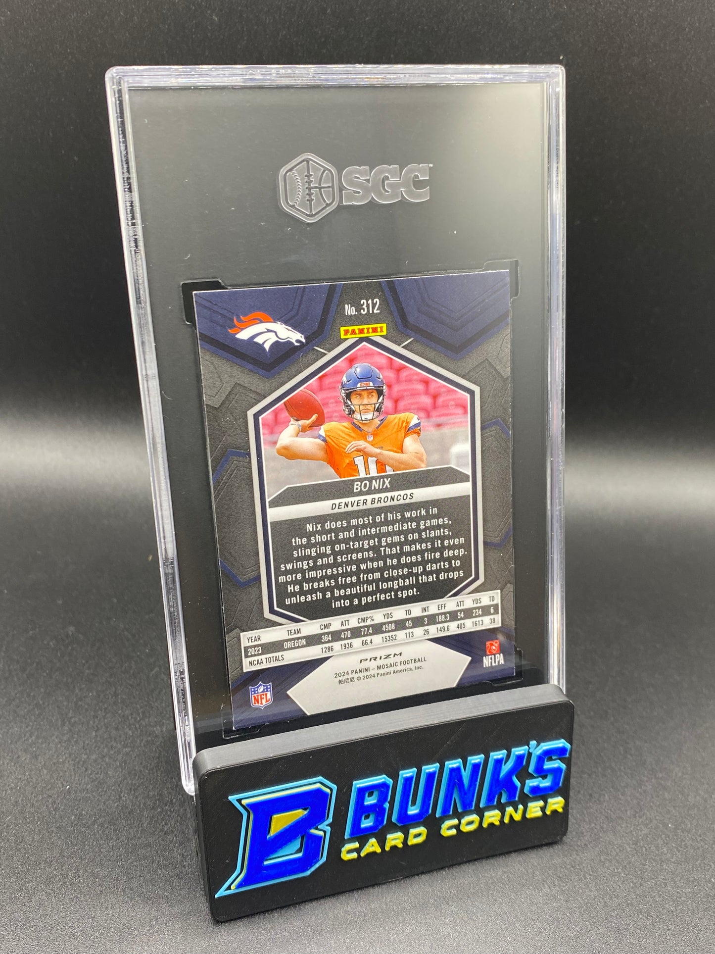 2024 Bo Nix Red Prizm RC SGC 9.5 (Box 30)