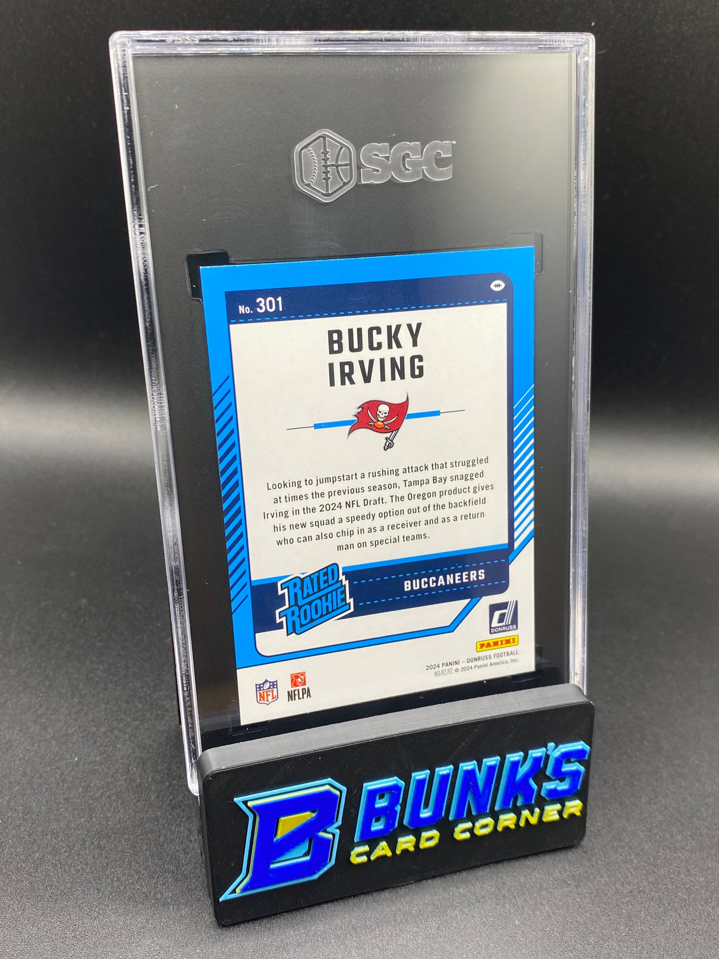 2024 Bucky Irving Red Press Proof SP Color Match SGC 10 (Box 30)