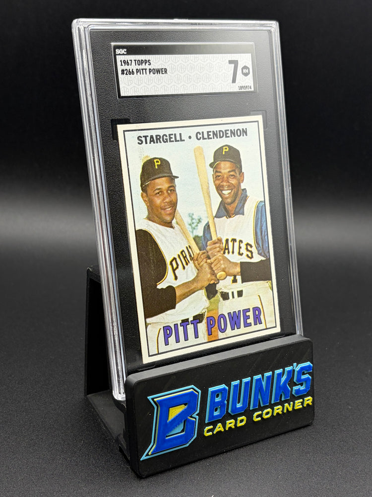 1967 Willie Stargell & Donn Clendenon Pitt Power Topps SGC 7