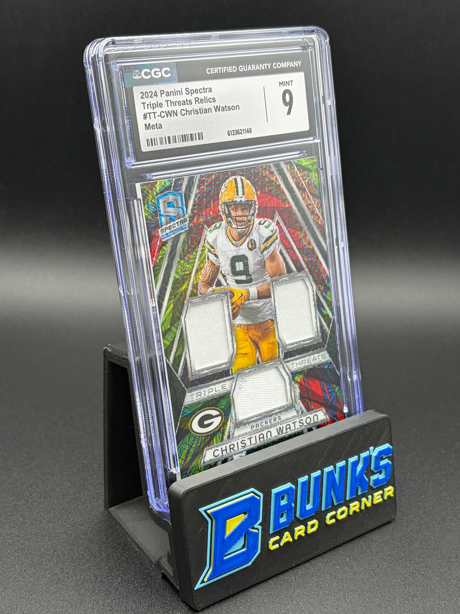 2024 Christian Watson Triple Threat Relics CGC 9 11/25