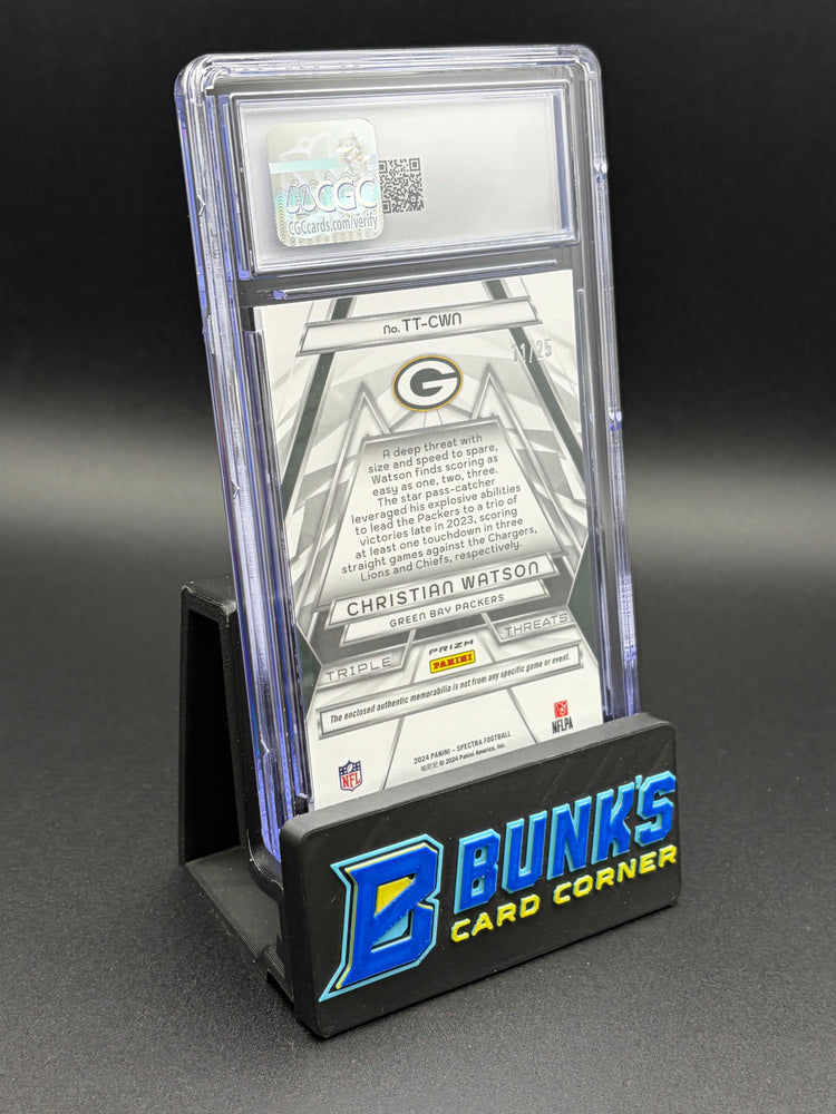 2024 Christian Watson Triple Threat Relics CGC 9 11/25