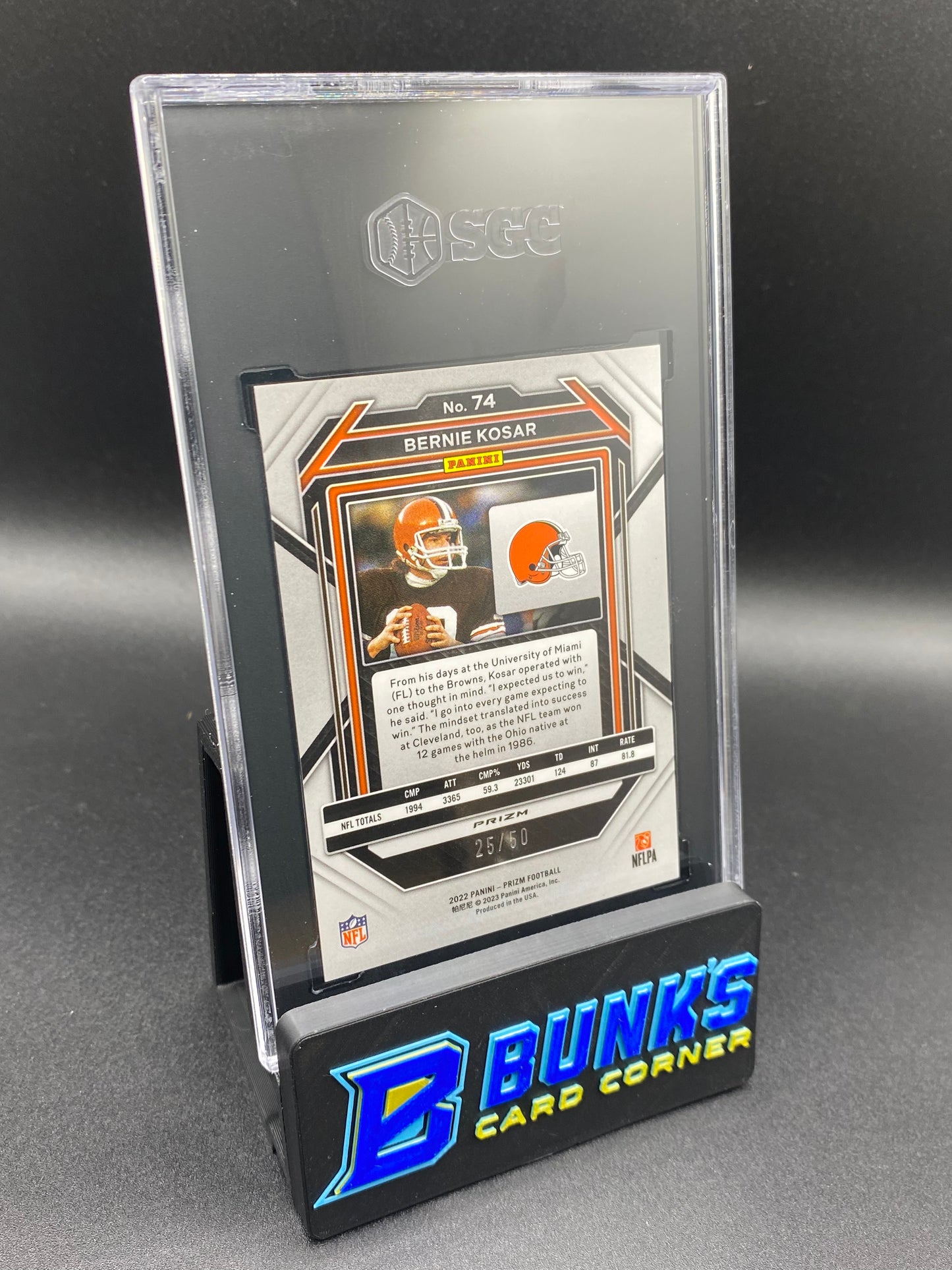 2022 Bernie Kosar Red No Huddle Prizm SGC 10 (Box 30)
