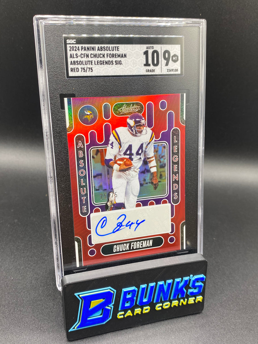 2024 Chuck Foreman Absolute Legends Sig. Book end SGC 10/9