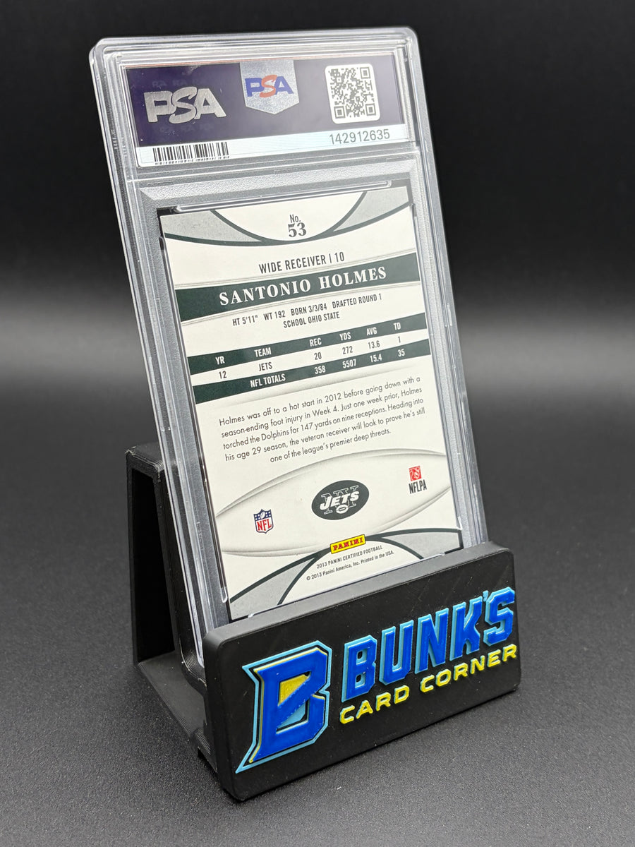 2013 Santonio Holmes Mirror Emerald PSA 9 4/5