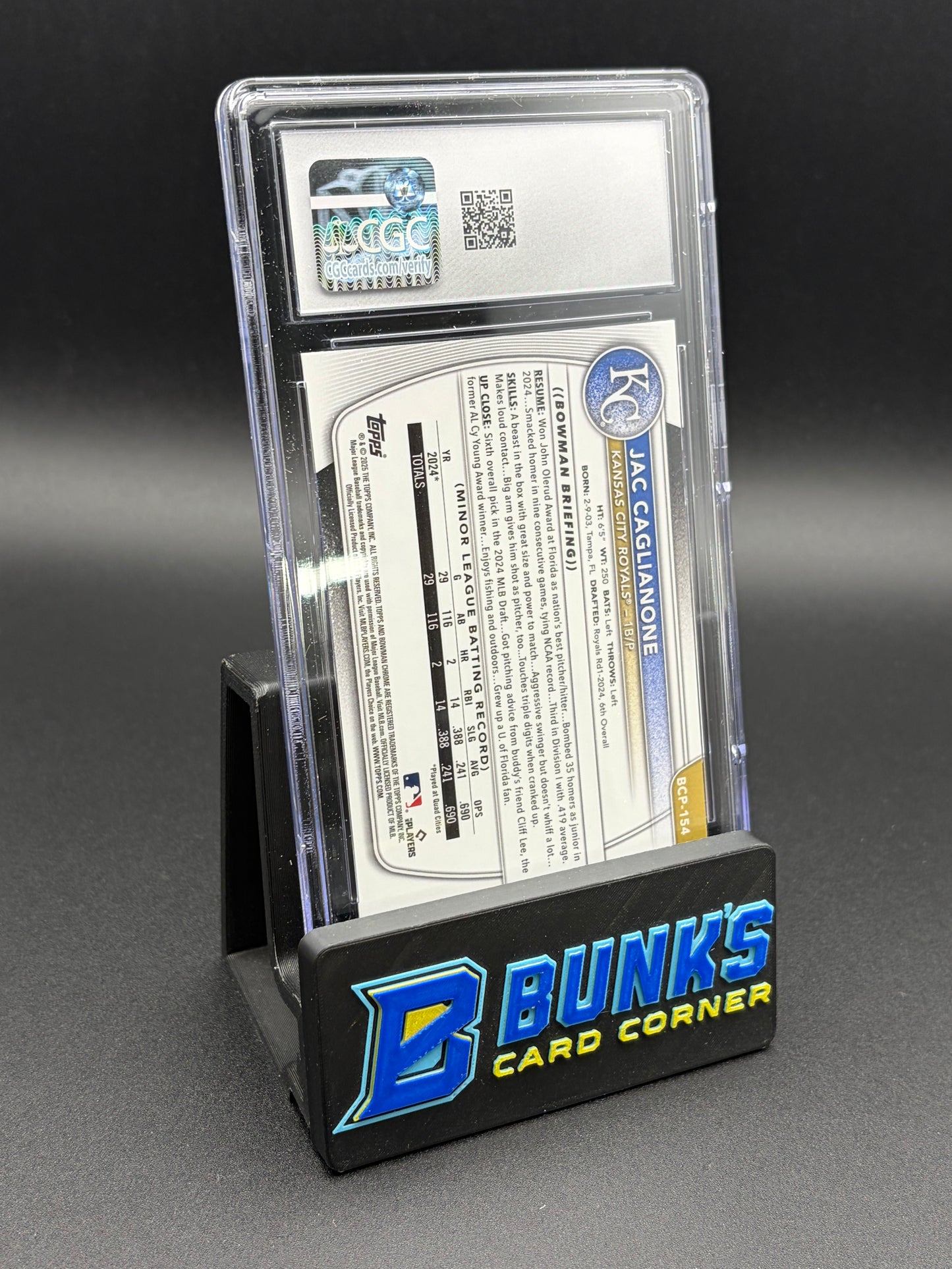 2025 Jac Caglianone Bowman Chrome Mega Box CGC 10