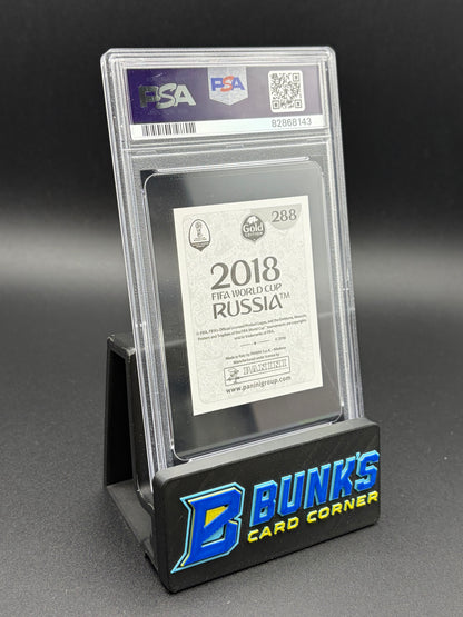 2018 Lionel Messi Stickers Gold World Cup PSA 8