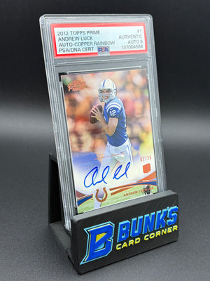 2012 Andrew Luck Auto Copper Rainbow Topps Prime PSA AU Auto 9 1/25