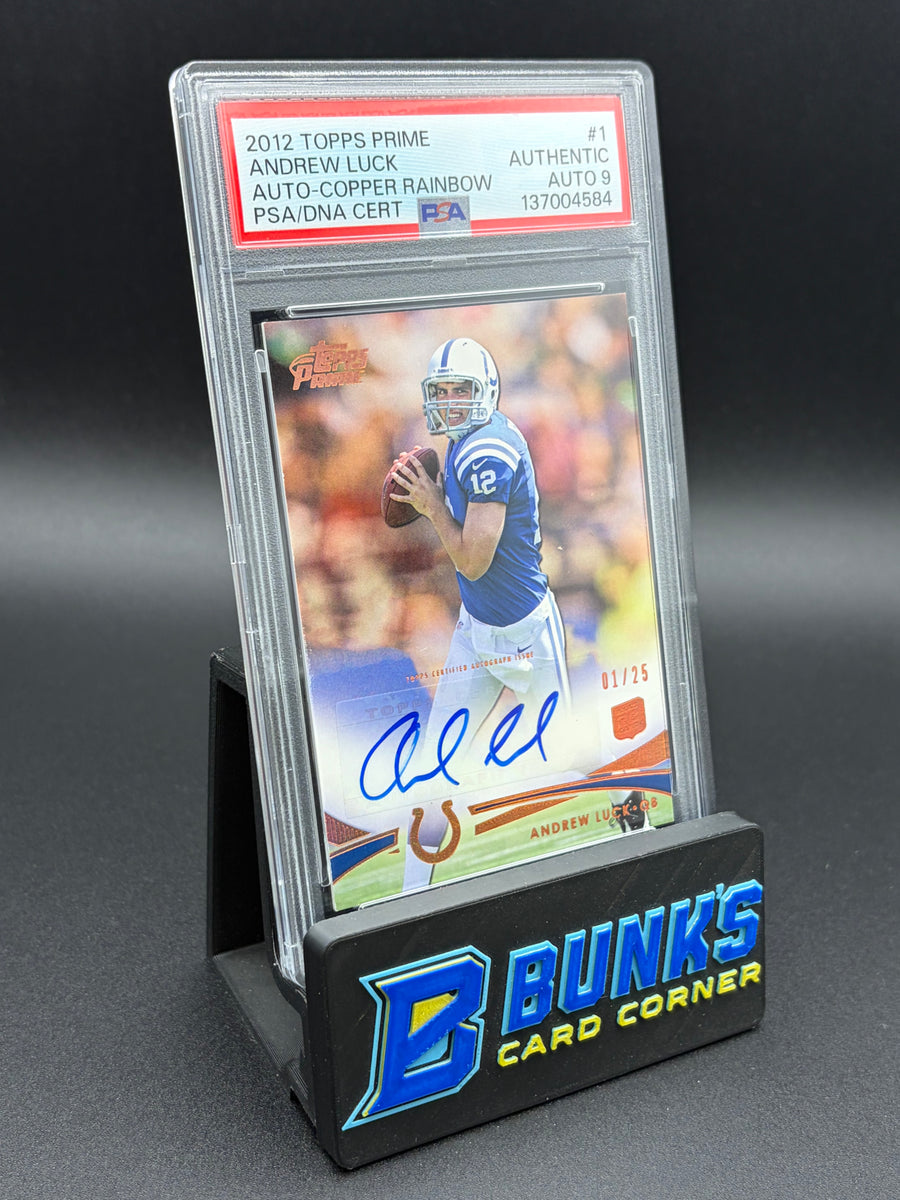 2012 Andrew Luck Auto Copper Rainbow Topps Prime PSA AU Auto 9 1/25