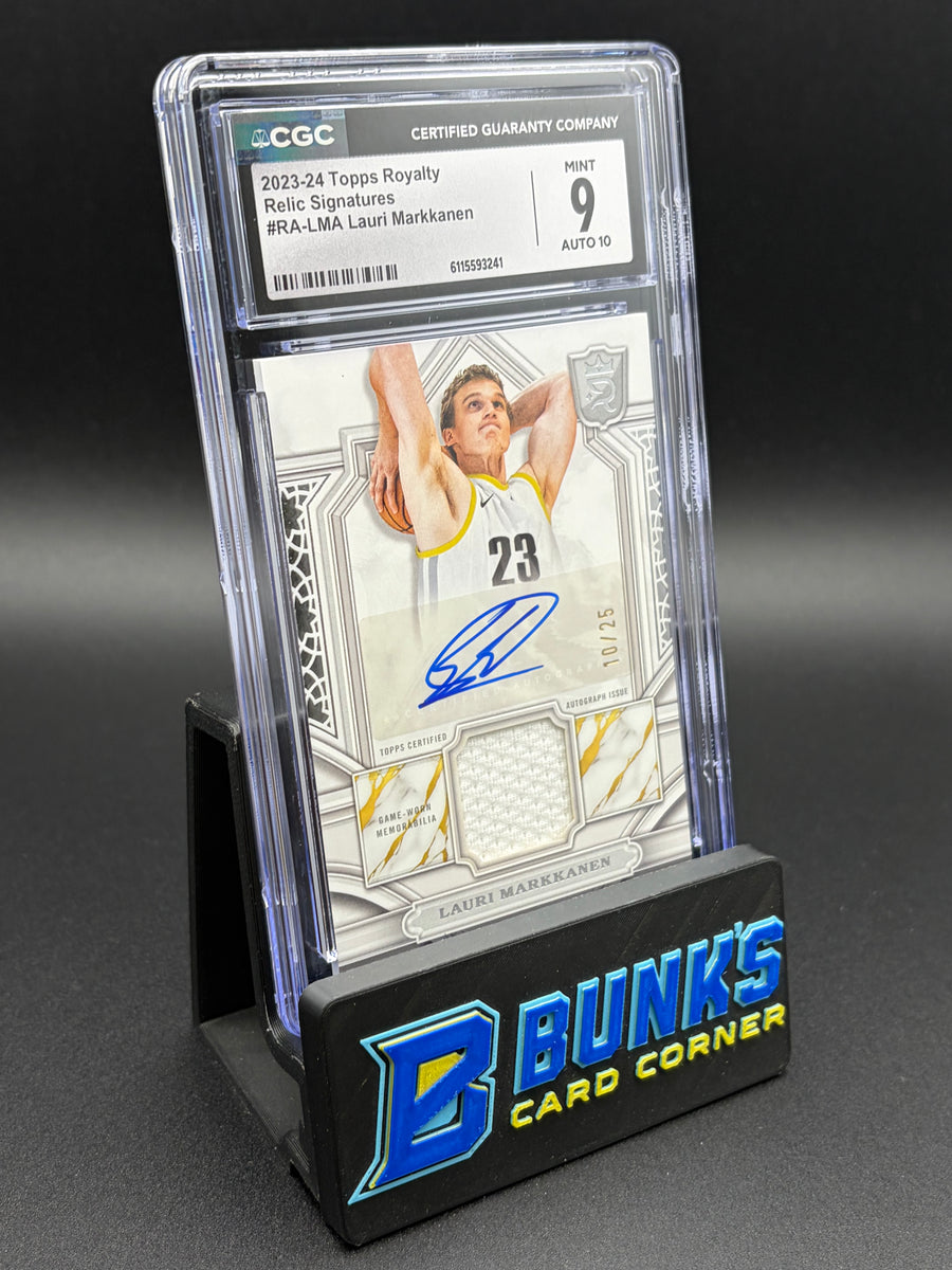 2023-24 Lauri Markkanen Relic Signatures Topps Royalty CGC 9 Auto 9 10/21
