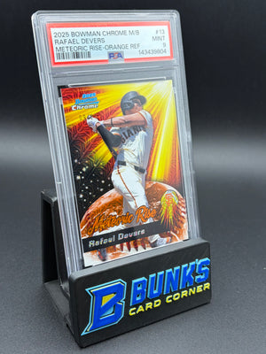 2025 Rafael Devers Meteoric Rise Orange Ref PSA 9