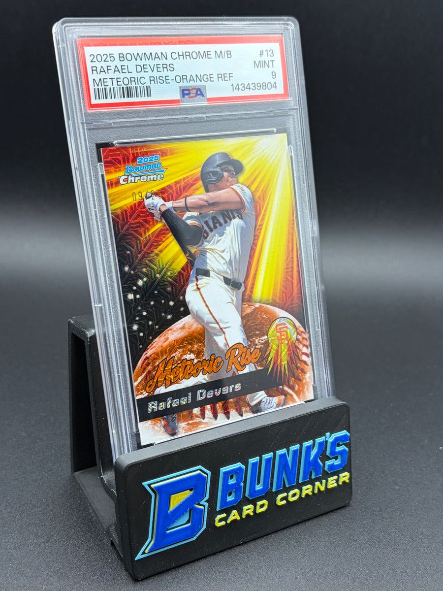 2025 Rafael Devers Meteoric Rise Orange Ref PSA 9