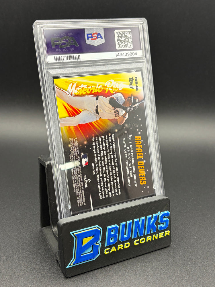 2025 Rafael Devers Meteoric Rise Orange Ref PSA 9