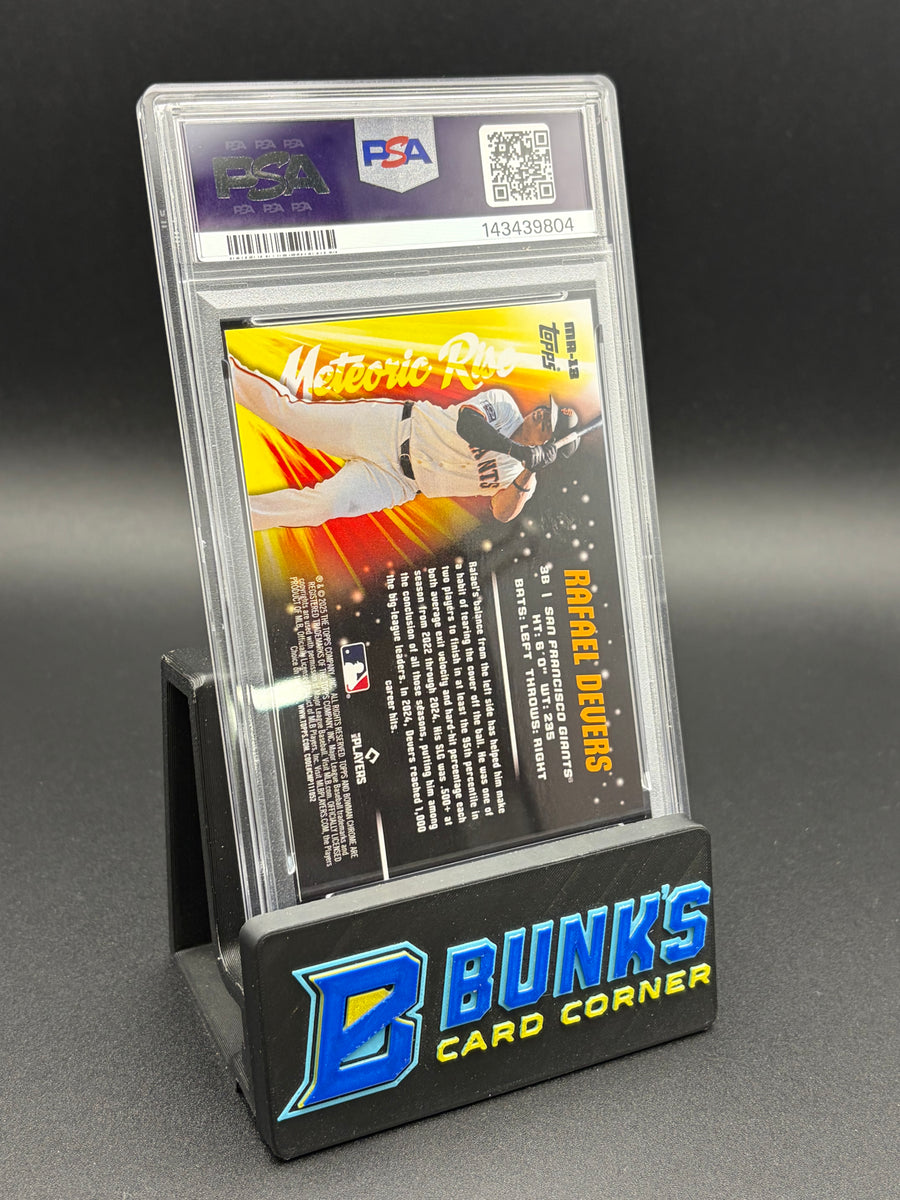 2025 Rafael Devers Meteoric Rise Orange Ref PSA 9