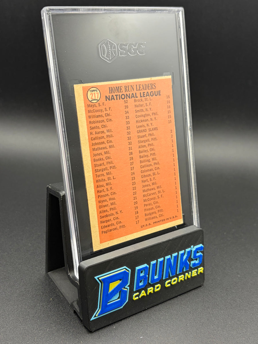1966 Willie Mays/Willie McCovey/Billy Williams Home Run Leaders SGC 4.5