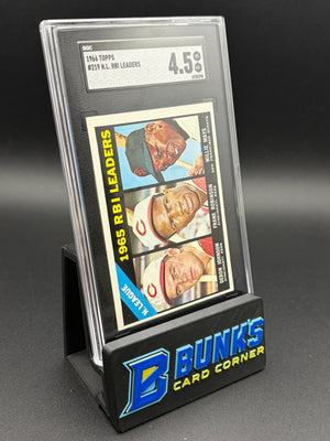 1966 Deron Johnson/Frank Robinson/Willie Mays RBI Leaders SGC 4.5