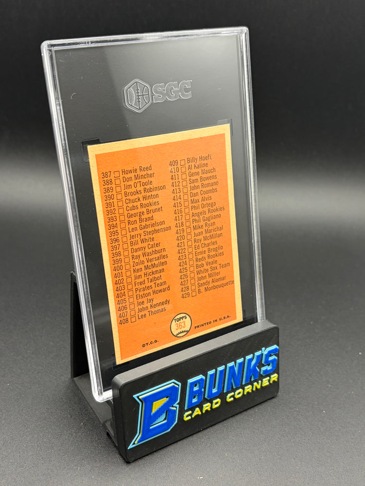 1966 Topps Baseball Checklist SGC 5