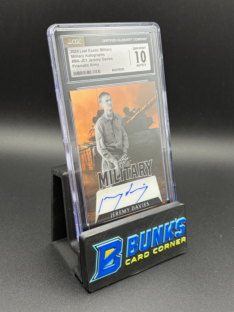 2024 Jeremy Davis Prismatic Army Military Auto Leaf Exotic Military CGC 10 Auto 9