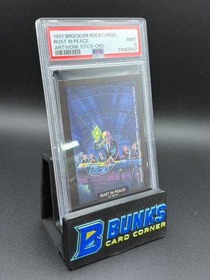 1991 Rust In Peace Artworks Stick Ons Rockcards PSA 9