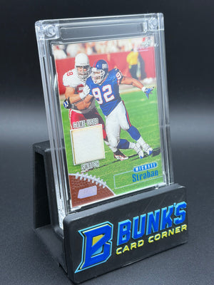 Michael Strahan Stadium Club Game Used Swatch Jersey