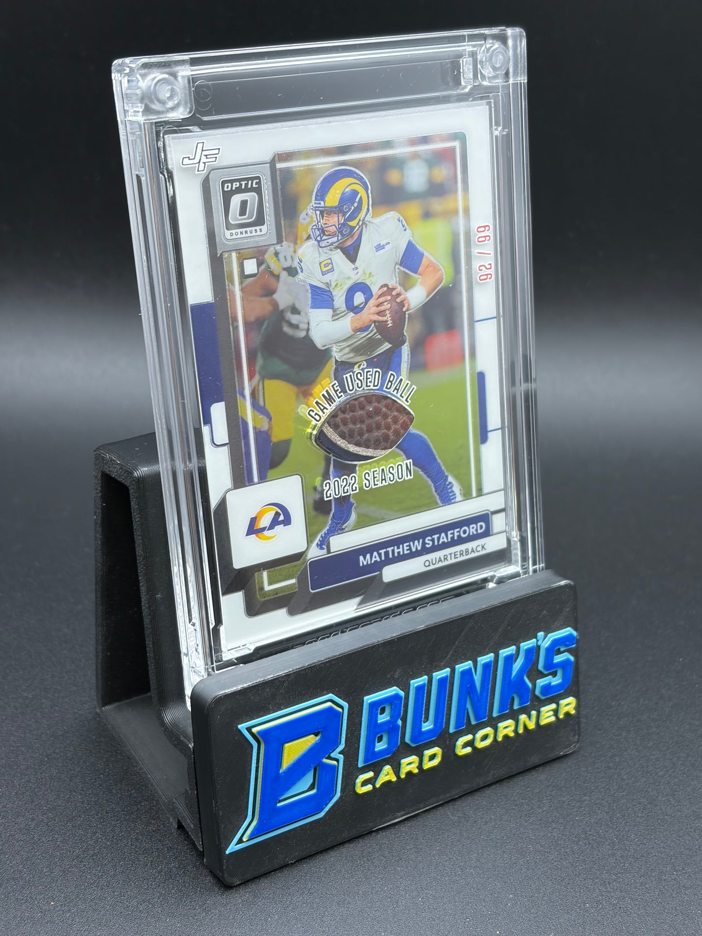 Matthew Stafford Optic Game Used Ball 2022 Season 92/99
