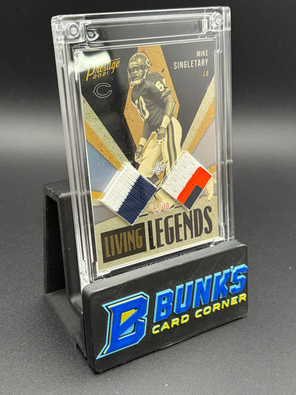 2021 Mike Singletary Prestige Living Legends Jersey Fusion 6/10