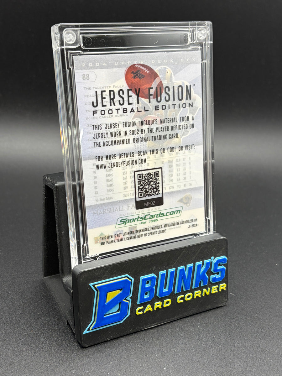 2004 Marshall Faulk Upper Deck Game Used Fusion Jersey Fusion