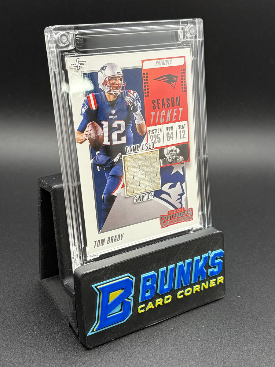 Tom Brady Panini Contenders Season Ticket Game Used Swatch Jersey Fusion