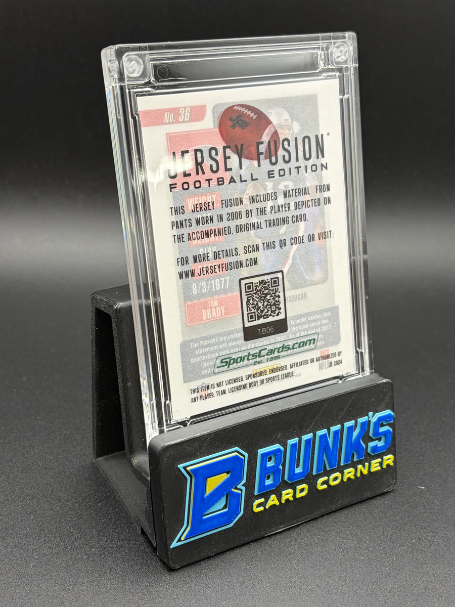 Tom Brady Panini Contenders Season Ticket Game Used Swatch Jersey Fusion