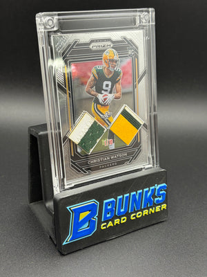 Christian Watson Panini Prizm Silver RC Jersey Fusion 1/10