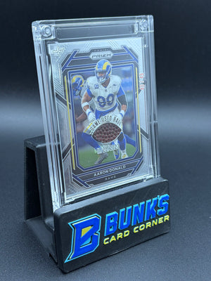 Aaron Donald Silver Panini Prizm Game Used Ball Star Fusion 40/49