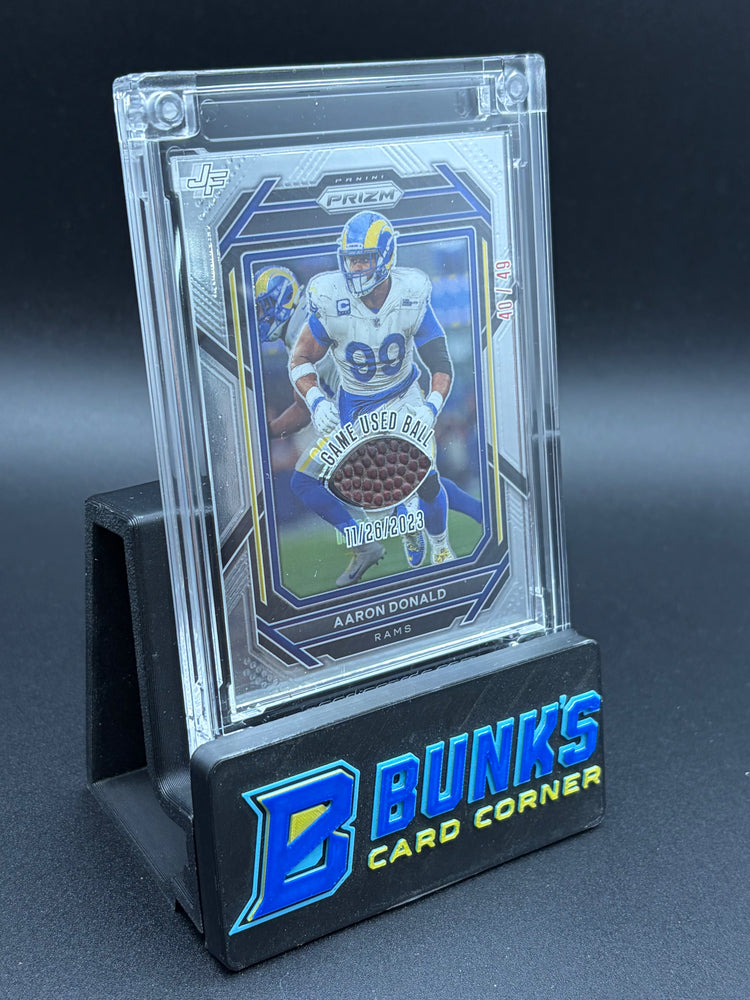 Aaron Donald Silver Panini Prizm Game Used Ball Star Fusion 40/49