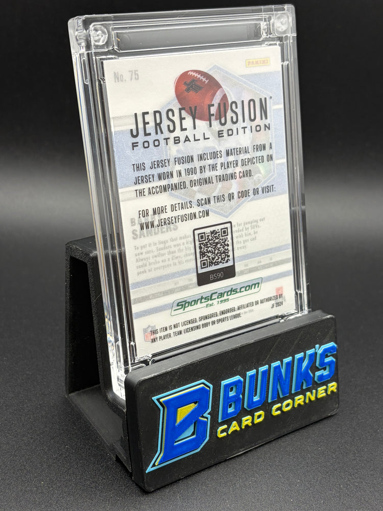 Barry Sanders Blue Mosaic Game Used Swatch Jersey Fusion
