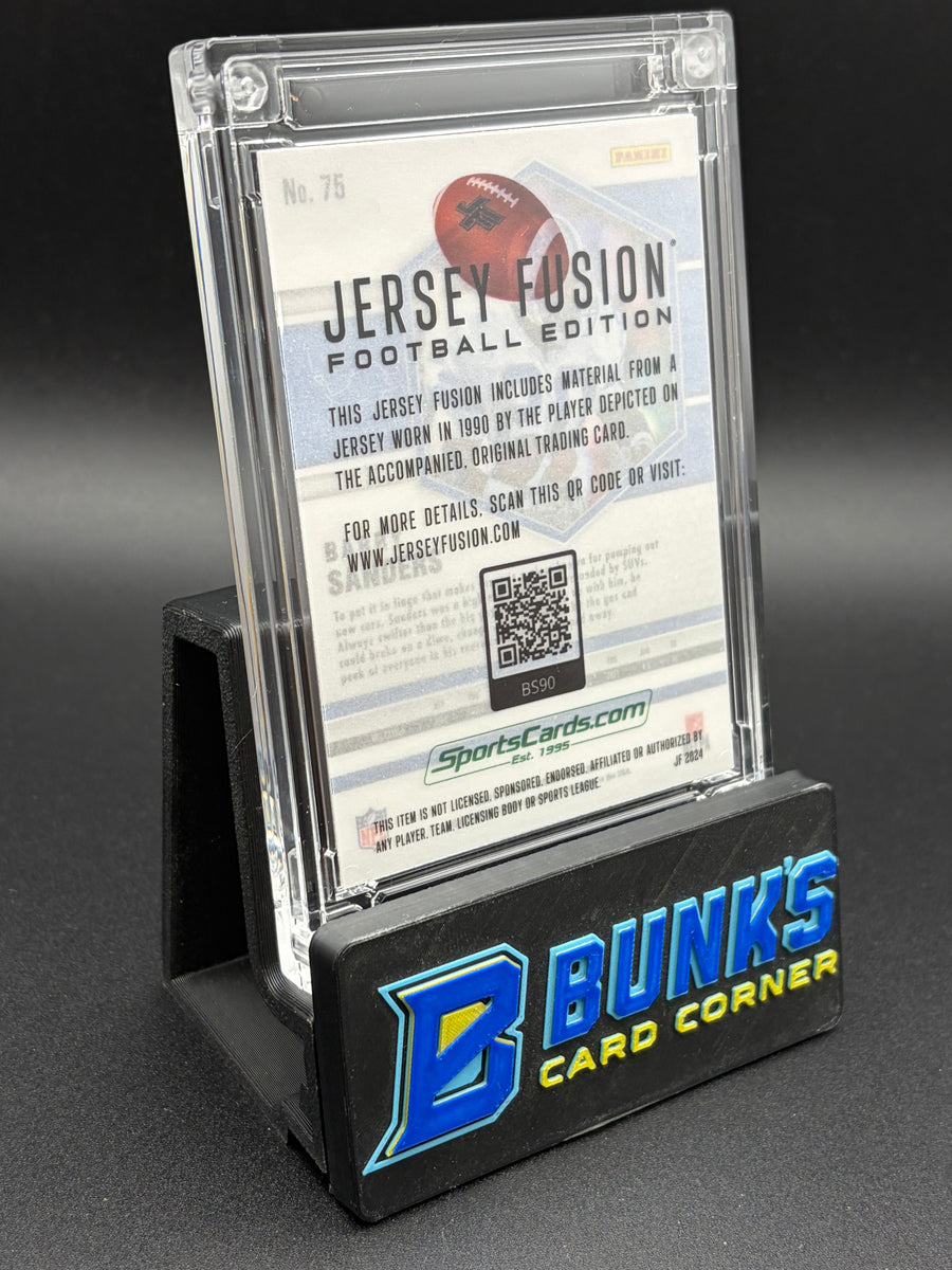 Barry Sanders Blue Mosaic Game Used Swatch Jersey Fusion